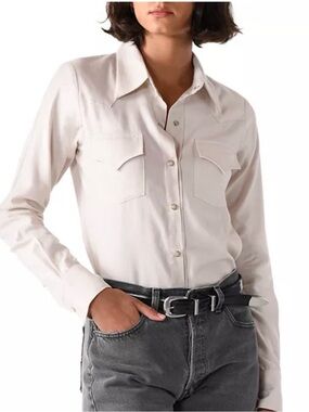CISSA Classic Western Cream Button-Up Shirt